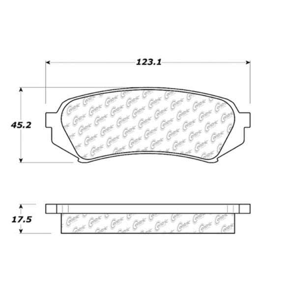 Centric Parts Posi-Quiet Ext. Wear Pad, 106.07730 106.07730 - main